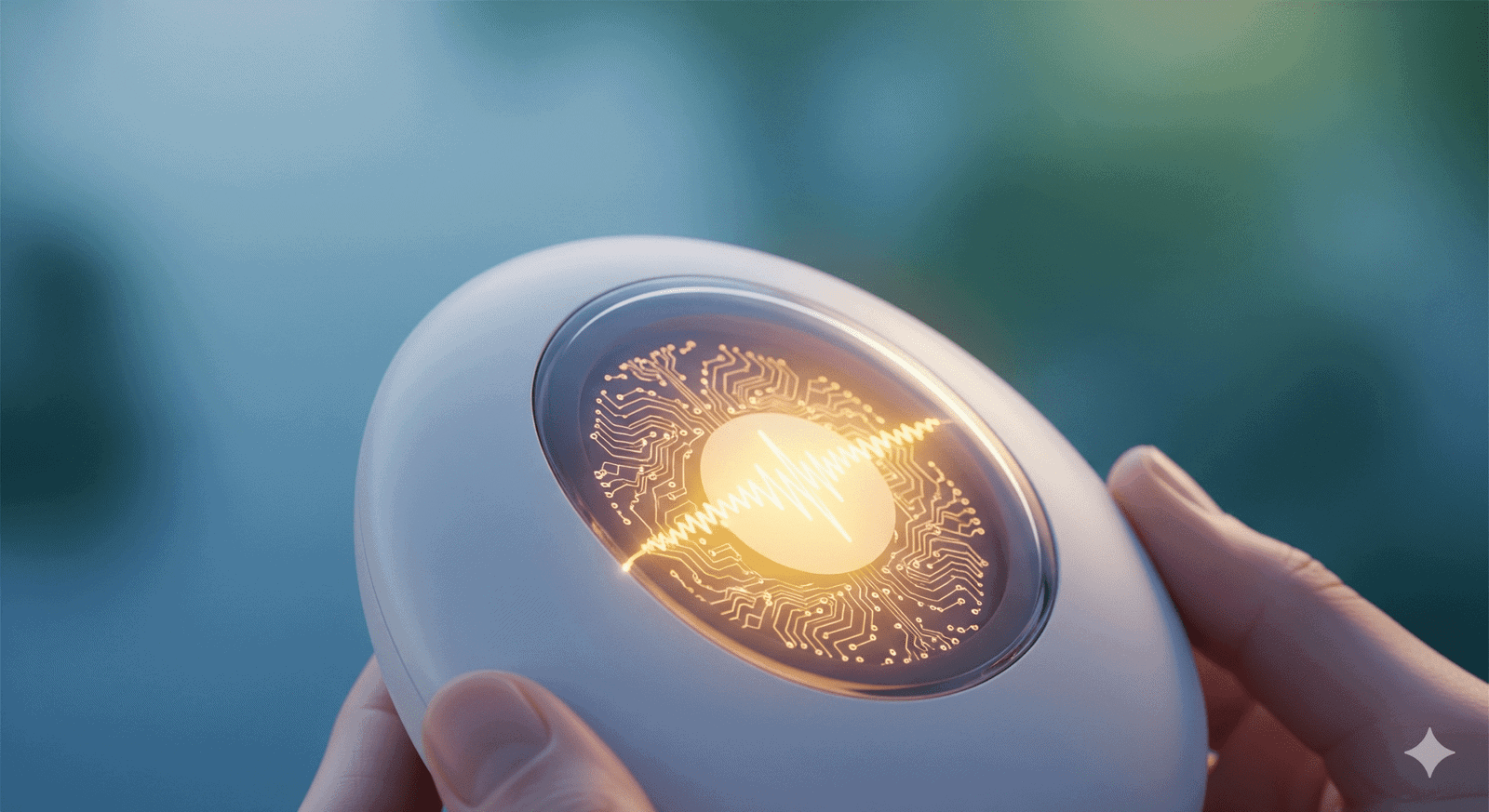 TeslaCare Terahertz device glowing with healing energy – symbolizing advanced wellness technology