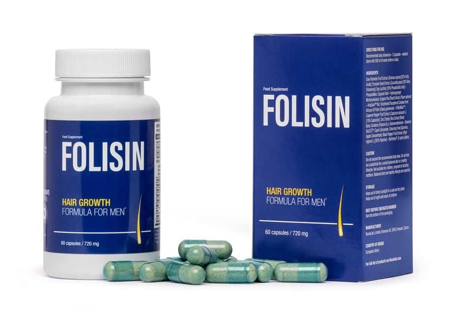 Folisin men’s hair growth support – combats thinning hair and boosts density