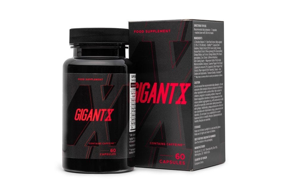 GigantX male enhancement supplement bottle with natural herbal ingredients. one of the best Male Enhancement Supplements