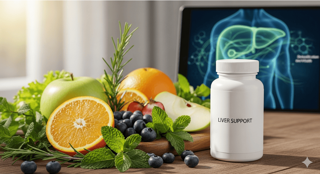 Natural supplement supporting liver health and metabolism for weight management