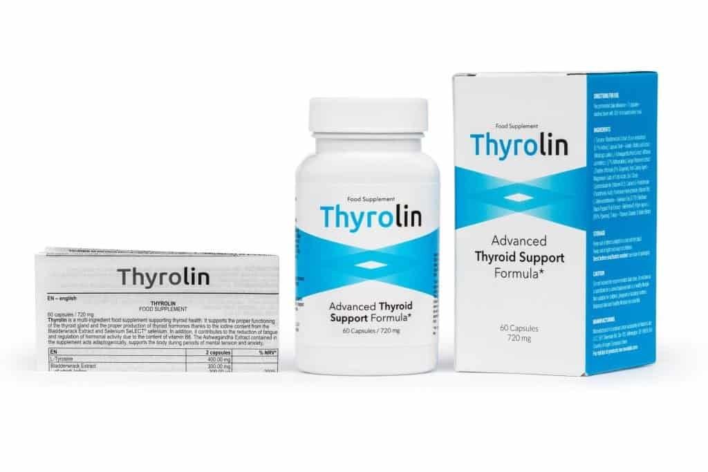 Thyrolin thyroid support supplement – natural capsules for boosting thyroid function and hormonal balance