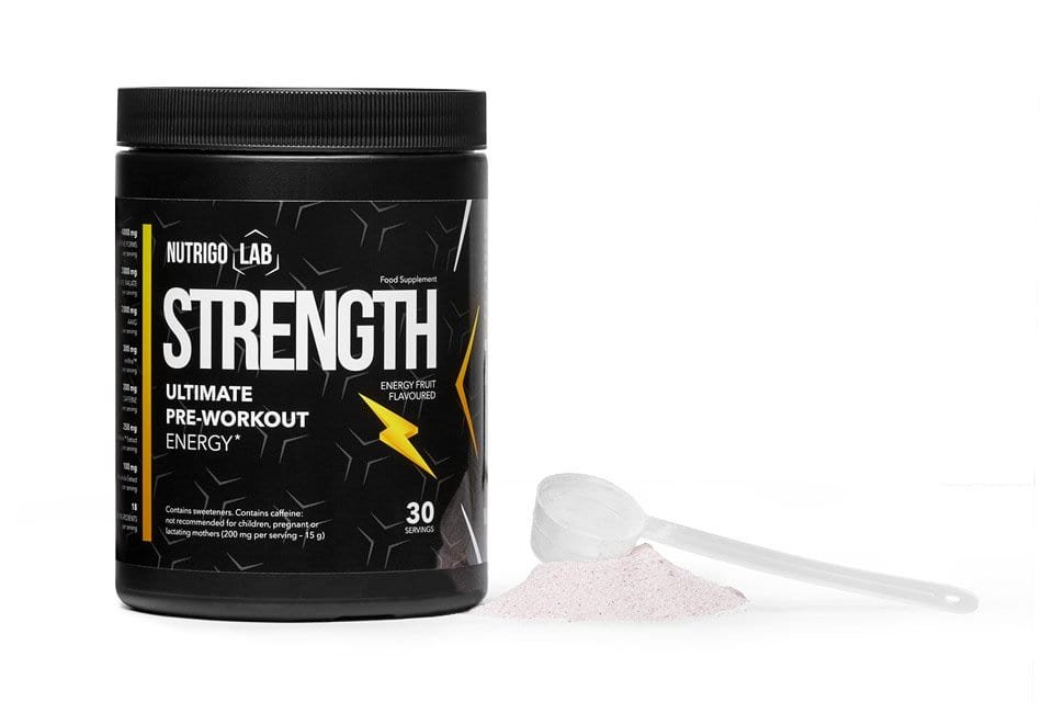 Nutrigo Lab Strength natural supplement for enhanced stamina, strength, and post-workout recovery