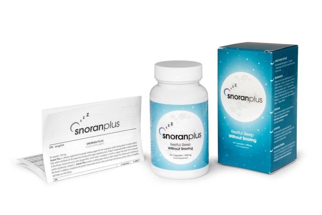 Snoran Plus natural snoring supplement – supports peaceful sleep and reduces snoring naturally