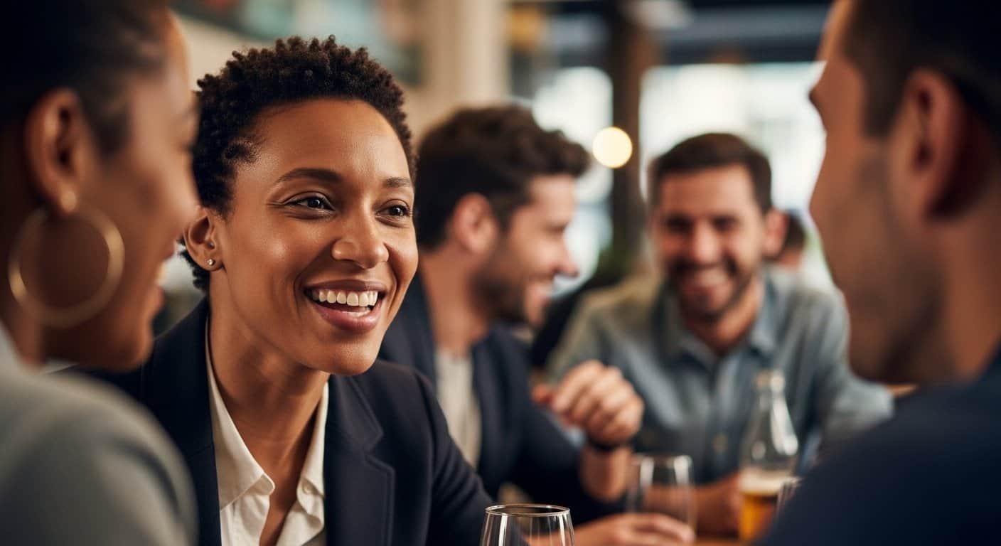 Confident person with fresh breath engaging in conversation