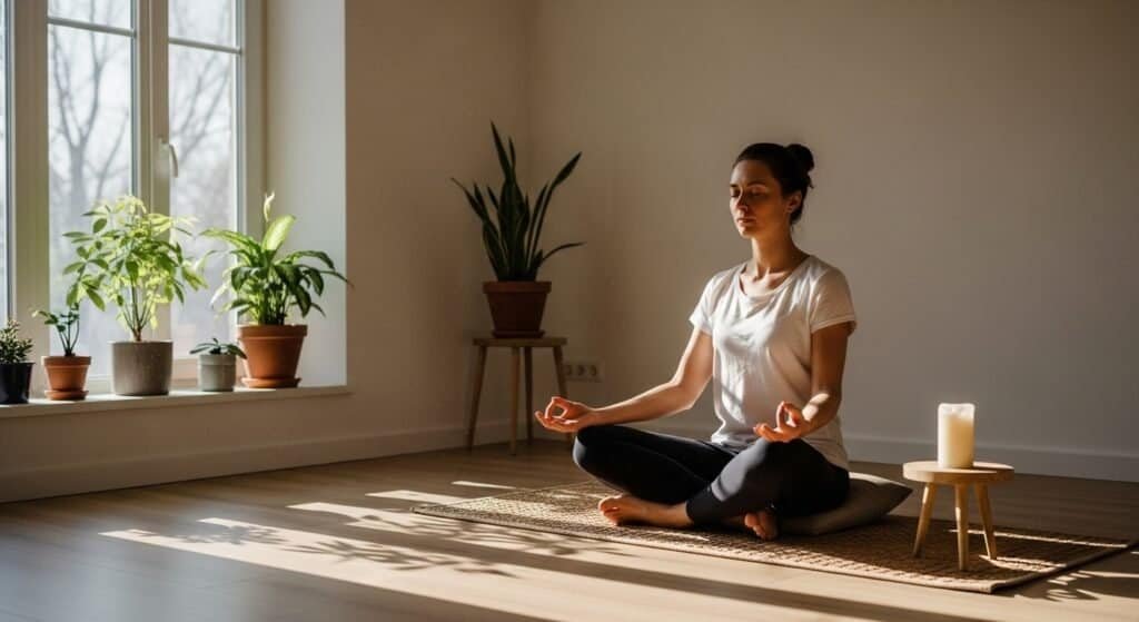 Practice mindfulness and relaxation to manage stress and anxiety for better sleep