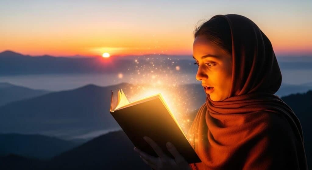 A moment of discovery and awakening - the realization of a new beginning and energy within