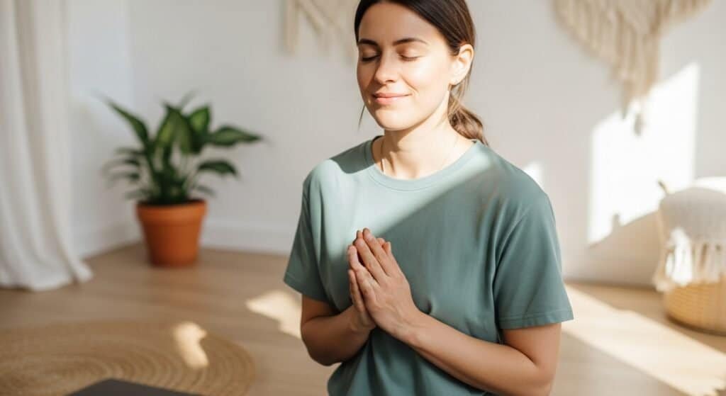 Woman practicing patience and self-care as part of her journey to enhance natural curves.