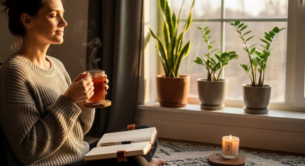 Crave natural appetite suppressant bottle surrounded by healthy ingredients representing safe hunger control.