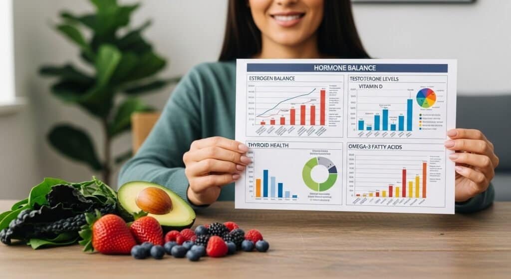 Nutritionist explaining the science behind fertility and hormone balance using natural nutrition and lifestyle approaches